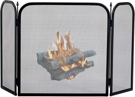 Amazon.com: ARCVOX Simple Design Fireplace Screen 3 Panel, Fire Guard ...