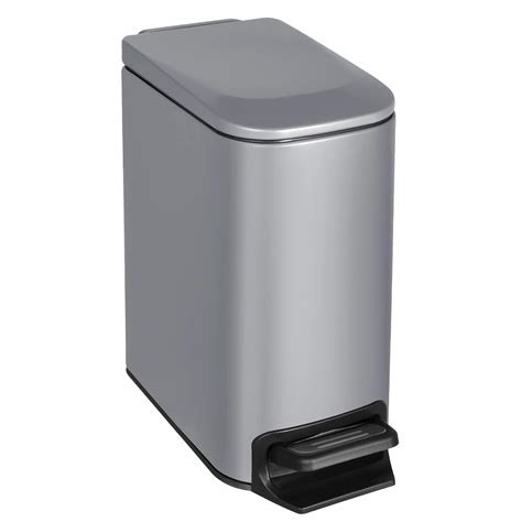 Buy TrashAid Small Bathroom Trash Can with Lid Soft Close, 6 Liter / 1. ...