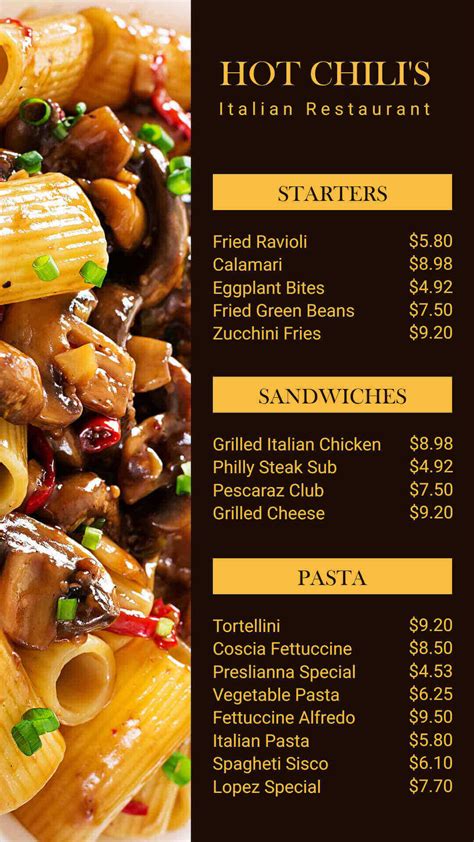 Menu Templates Photoshop