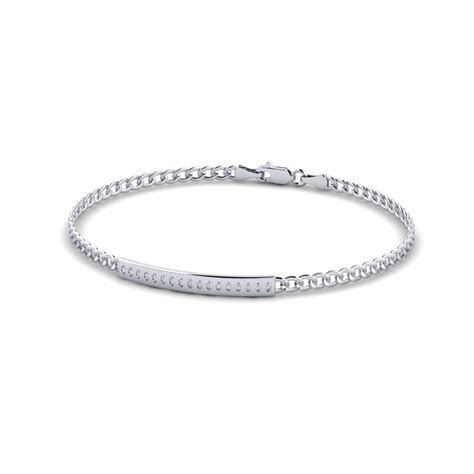 Order Men's Bracelet Tentacool in Round cut 0.085 Carat 14ct White Gold ...