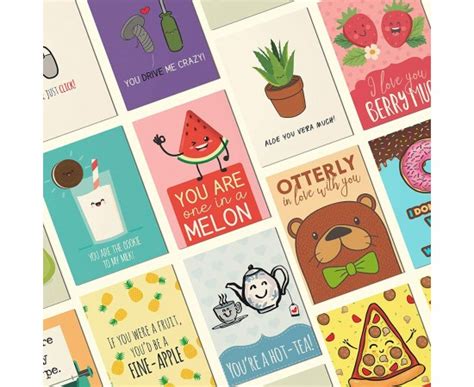 Pack of 27 Adorable Pun Cards - Cute Witty Gift for Girlfriend ...