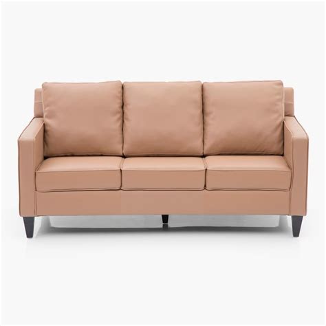 Buy Rochelle Atlantis Faux Leather 3-Seater Sofa - Brown from Home ...