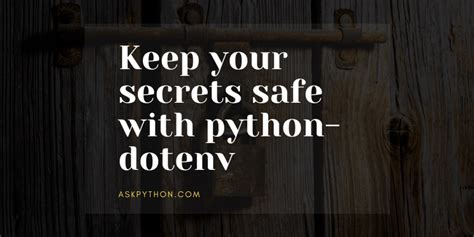 Image result for Dotenv Example in Python