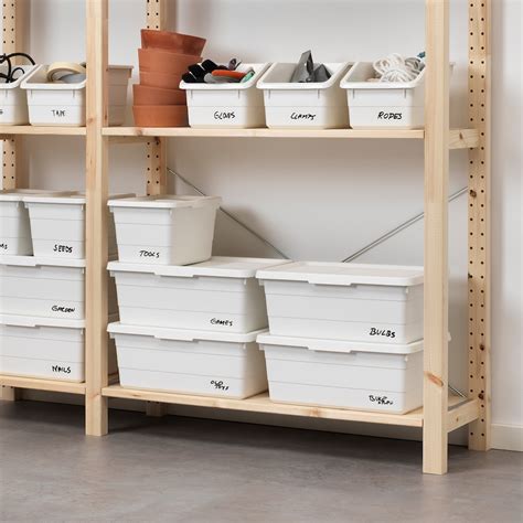 SOCKERBIT box with lid, white, 38x25x15 cm (15x9 ¾x6") - IKEA