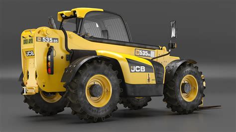 3D model Telehandler JCB 535 Rigged for Maya | 3D Molier International