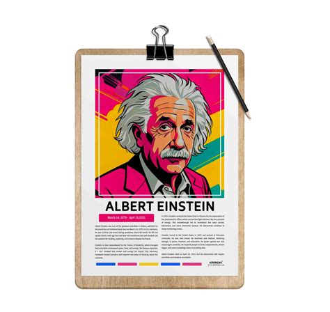 Albert Einstein Poster | Inspirational Wall Art | Famous Scientist Por ...