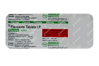 Flavate 200 Mg Tablet 10 - Uses, Side Effects, Dosage, Price | Truemeds