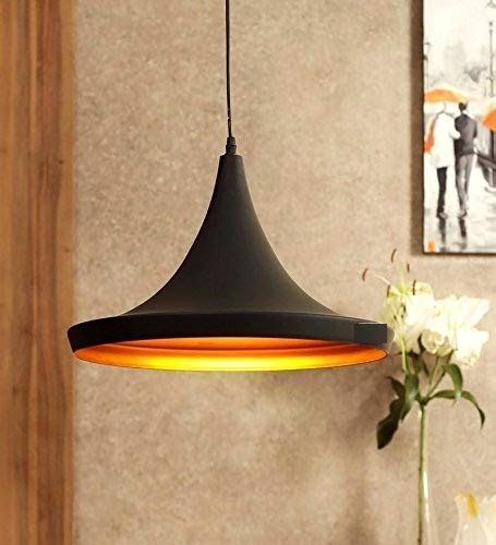 Buy Whiteray Metal Tulip Shape Black Hanging Pendant Ceiling Light Lamp ...