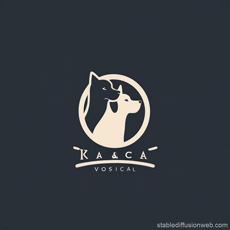 Simple Dog Cat Logo Design | Stable Diffusion Online