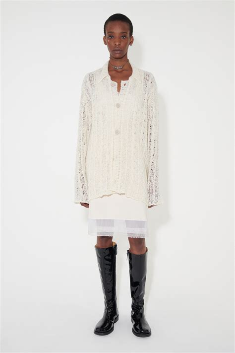 Our Legacy - Big Cardigan White Sheer Cable