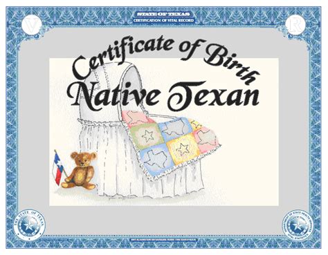 Actas de nacimiento estilo reliquia | Texas DSHS