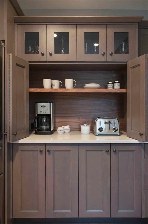 28+ Coffee Station Ideas Built Into Your Kitchen Cabinets - Decor Snob