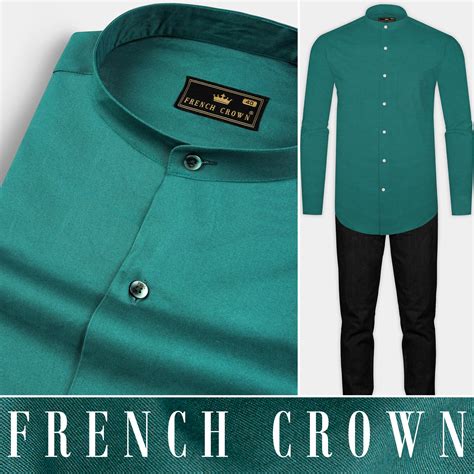 Casal Green Formal/Casual Plain-Solid Premium Cotton Shirt For Men ...
