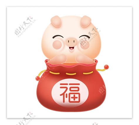 2019猪年手绘卡通小猪福袋动图片素材-编号35934970-图行天下