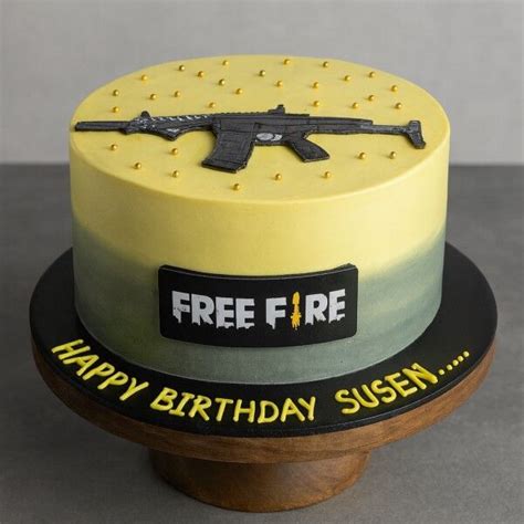 Order Free Fire Rifle Theme Cake Online | YummyCake