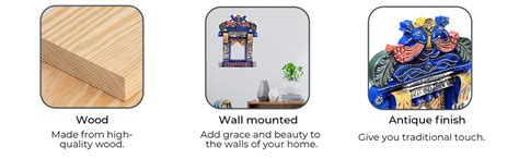 Buy Medieval Arts Wood Painted Wall Hanging Jharokha (Multicolour, 18 ...