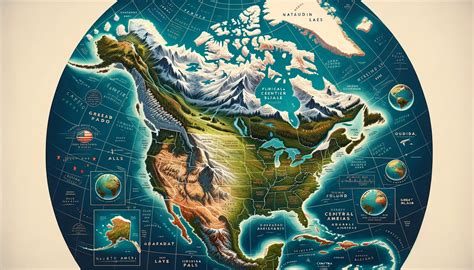 North America-Location and Physical Features Class 6 - Summary