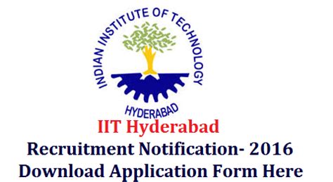 IIT Hyderabad Kandi Recruitment Notification for various Posts - TS ...