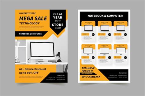 Flat technology product catalog | Free Vector