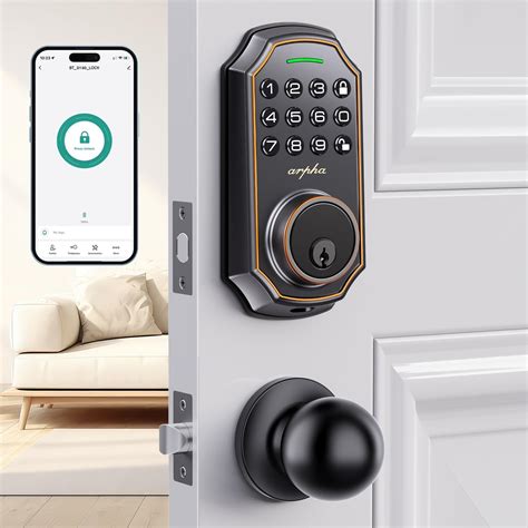 Keyless Entry Door Lock with 2 Door Knobs - App Control Electronic ...