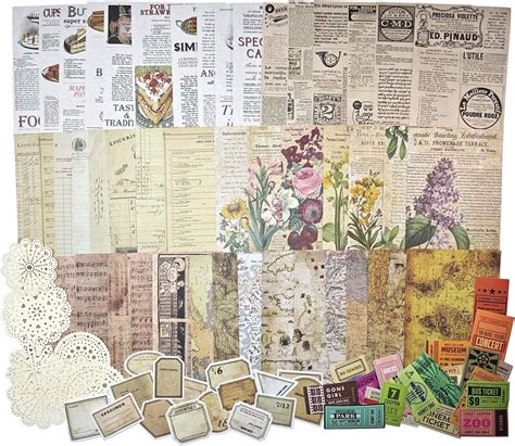 PRSTINCOL Vintage Junk Journal Supplies, 200 Pcs Scrapbook India | Ubuy