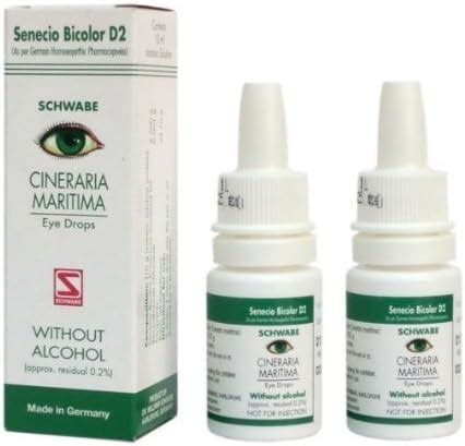 Buy 2 x Cineraria Maritima Eye Drops Homoeopathic Medicine - 10ml ...
