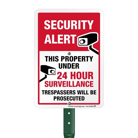 SmartSign “Security Alert - This Property Under 24 Hour Surveillance ...