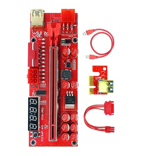 LipiWorld® VER-14Pro V014 Pro PCI-E 1X to 16X Pcie Riser for Bitcoin ...