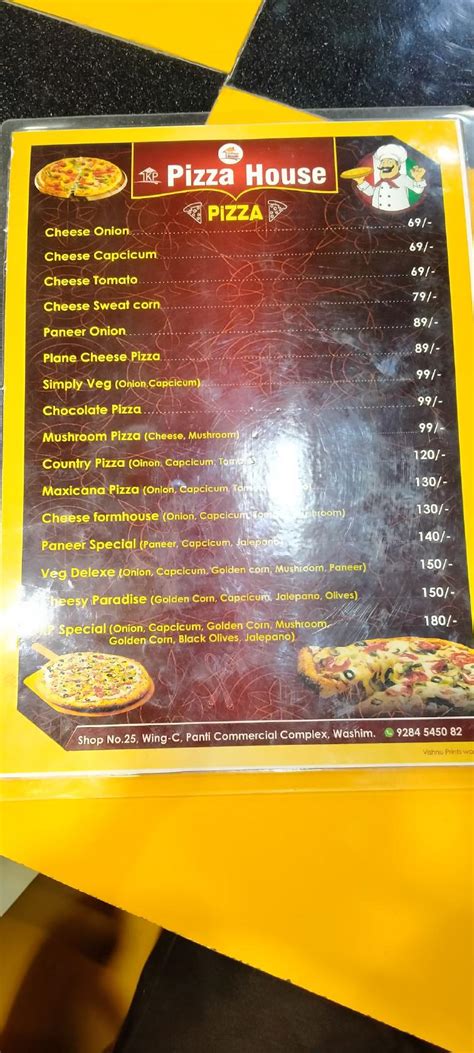 Menu at KP Pizza House, Washim