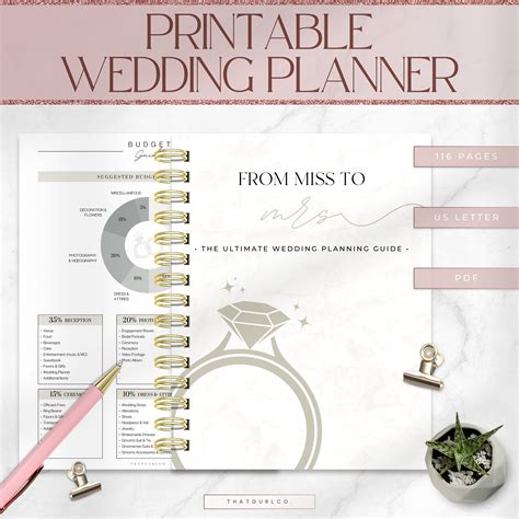 Printable Wedding Planner Book - Worksheets Library