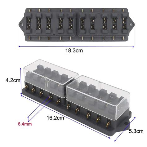 10 Channel Auto Blade Fuse Box Motorobit - Motorobit.com