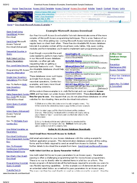 Simple Access Database Examples 的图像结果