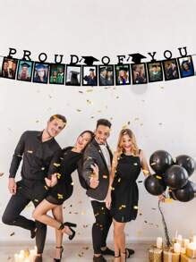 Zwarte afstudeerfotobanner 2025 - Groot 3 meter | Trots op jou banner ...