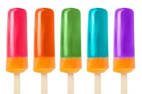Fruit popsicles isolated | Premium Photo