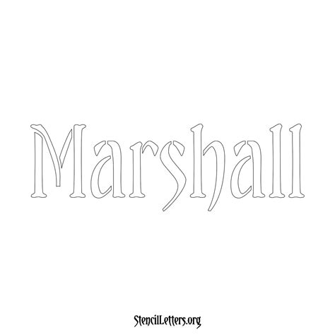 Marshall Free Printable Family Name Stencils with 6 Unique Typography ...