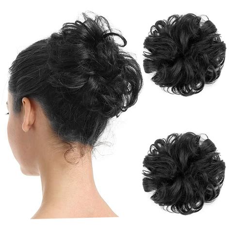 THE MARKETVILLA Juda Hair Buns for Women Girls PACK OF 2, Messy Bun ...