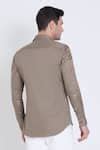 Buy Pink Cotton Satin Embroidery Geometric Shirt For Men by Arun Verma ...