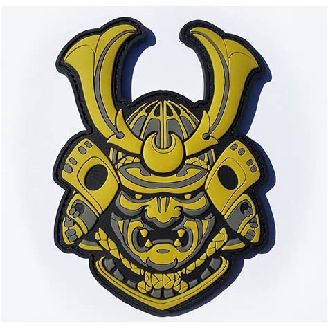 IronCypress Samurai Mask PVC Morale Tactical Patch with Hook and India ...