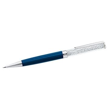 Crystalline ballpoint pen, Blue, Blue lacquered, Chrome plated | Swarovski