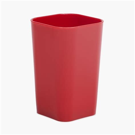Buy Hilda Solid Plastic Square Tumbler : 7 cm x 7 cm x 11 cm Red from ...