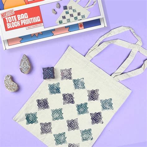 DIY Block Printing Kit (Tote Bag) | Best Indian Arts & Crafts Kit ...