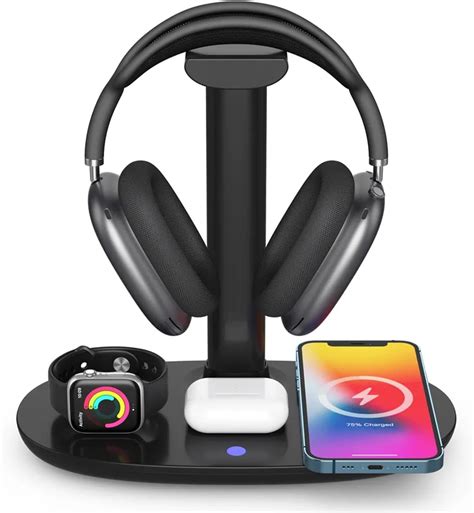 Amazon.com: 4 in 1 Wireless Charger with Headphone Stand Headset Holder ...