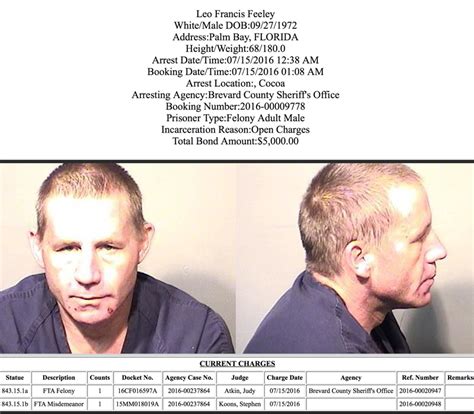 Arrests In Brevard County: July 16, 2016 - Space Coast Daily