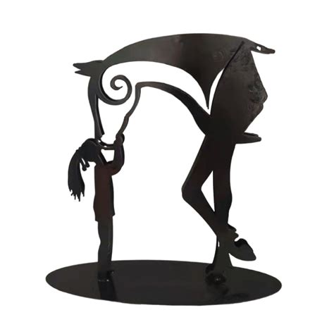 Buy Kiss-Horse Sculpture Modern Statue Rustic Metal Art Men Gift Horse ...