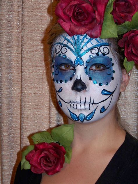 SARA " MY BLUE SUGAR SKULL" | Sugar skull face paint, Skull face paint ...