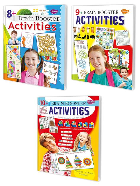 Set of 3 Brain Booster Activity Books (8+, 9+, 10+ Brain Booster ...