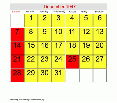 June 1947 Calendar - PDF Word Excel