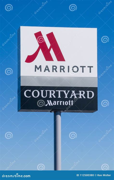 Courtyard by Marriot Exterior Sign and Logo Editorial Image - Image of ...
