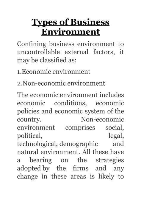 Image result for Types of Business Environment