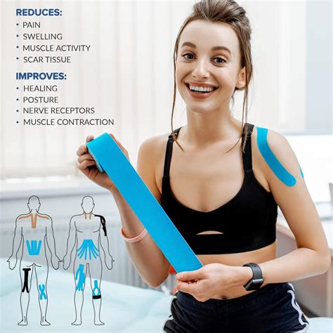Kinesiology Tapes 16.4feet Uncut Per Roll Sports Tape for Exercise ...